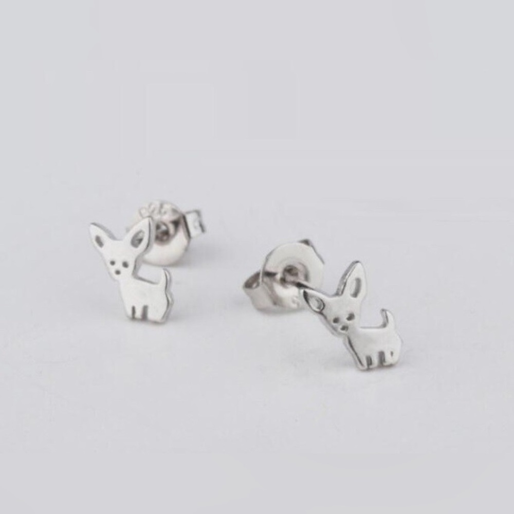 Charming Silver Animal Stud Earrings